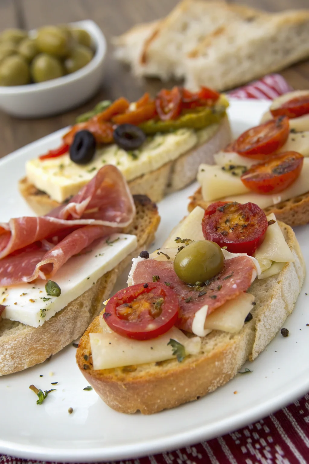 A delicious plate of receta de montaditos variados para fiestas