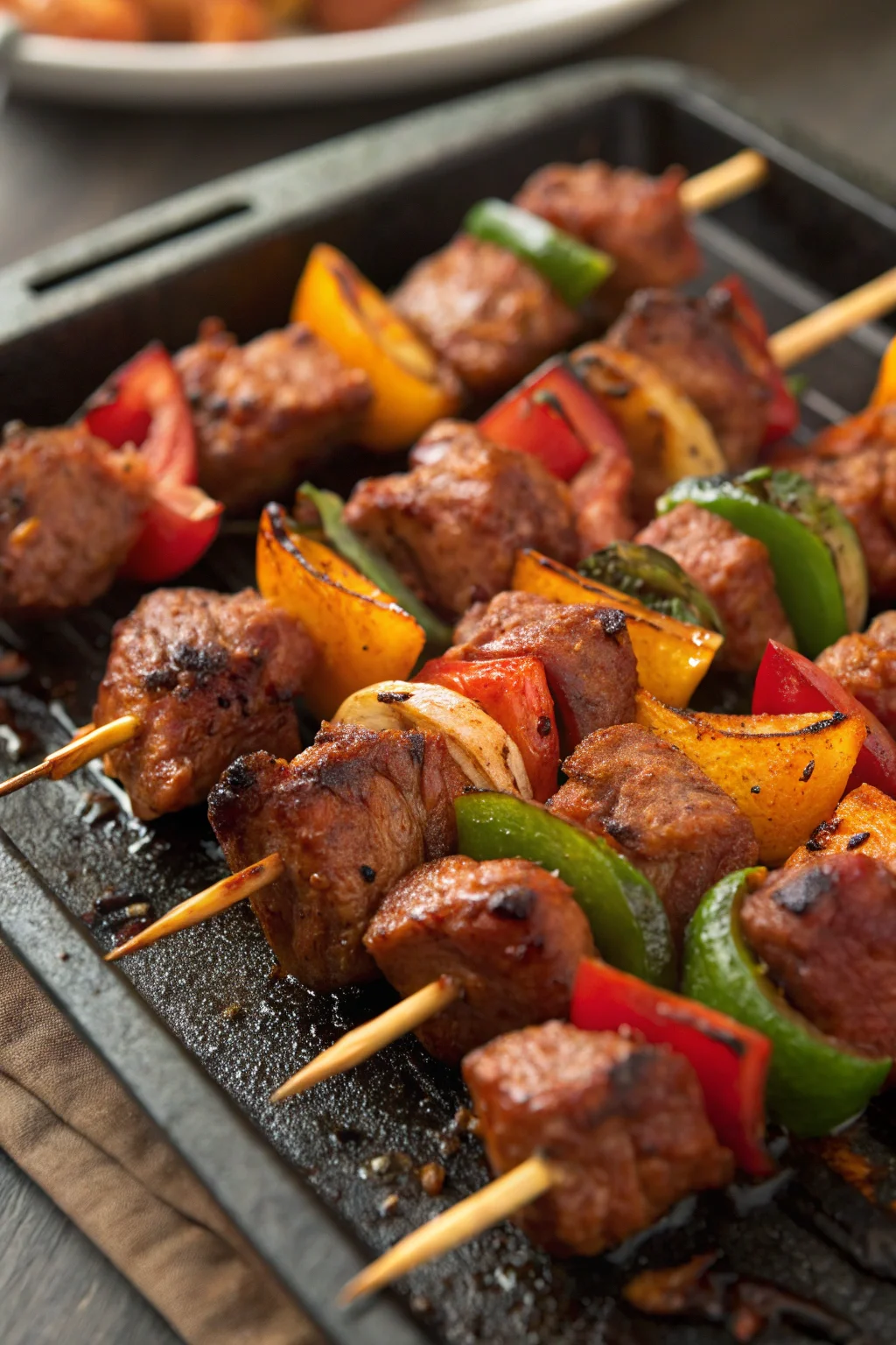 A delicious plate of receta de pinchos morunos caseros