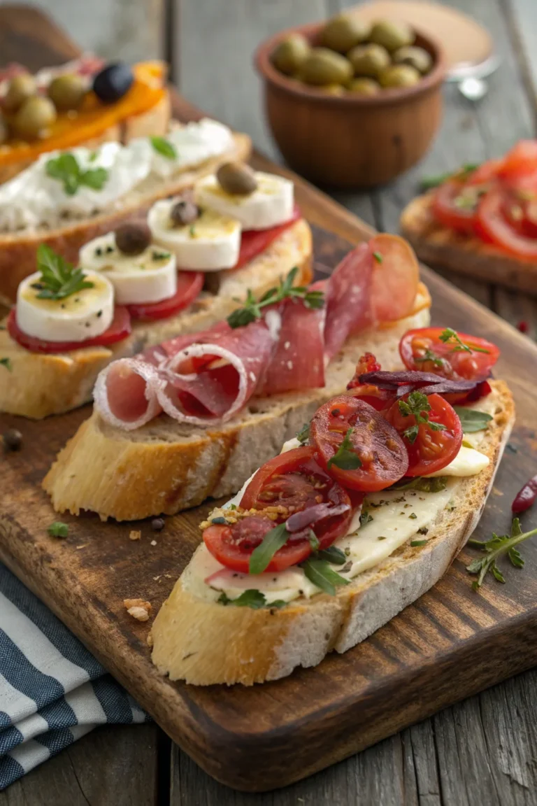 A delicious plate of receta de montaditos variados para fiestas