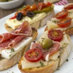 A delicious plate of receta de montaditos variados para fiestas