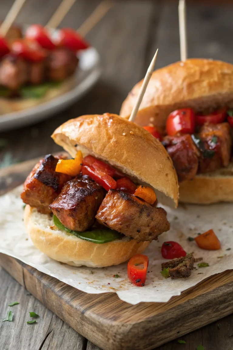 A delicious plate of receta de pinchos morunos caseros